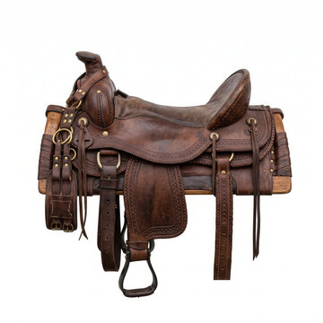 Camel saddle isolated on white background  