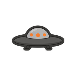 Cartoon UFO illustration © oppi