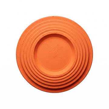 Clay pigeon isolated on white background  
