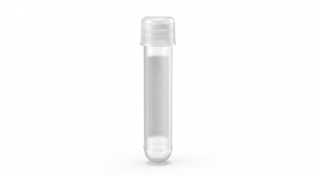 plastic test tube with a screw cap for medical samples