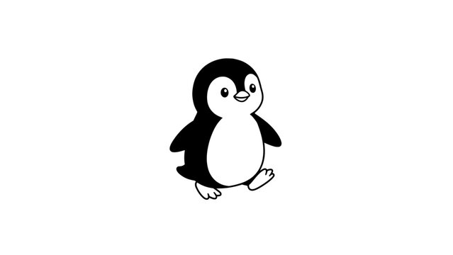 vector illustration of a penguin
