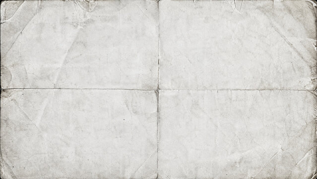 grungy old folded white paper or cardboard texture overlay template