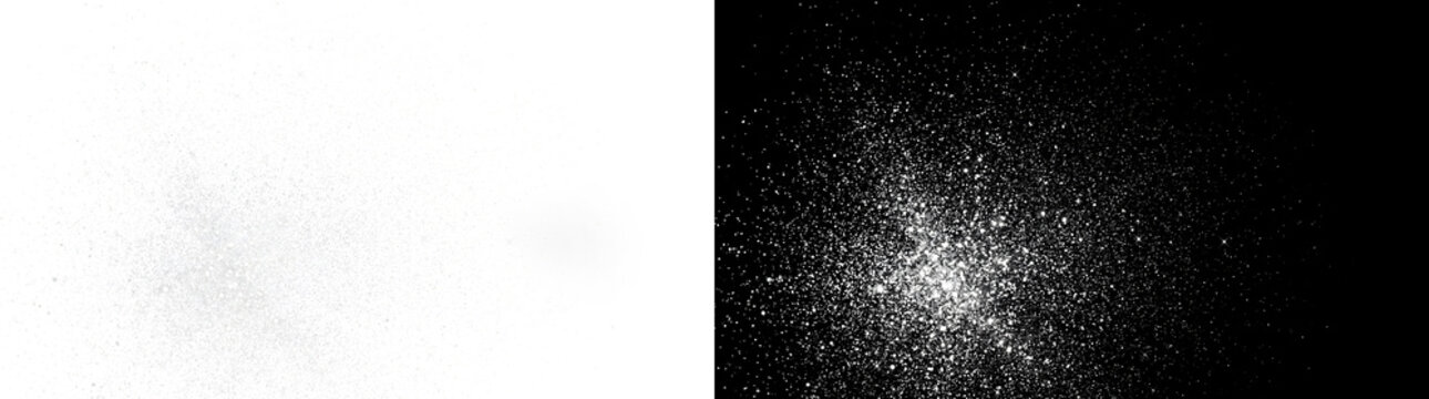 Glowing star cluster burst radiating bright sparkles from center point ideal for cosmic design with PNG, Transparent and Black Background Versions
