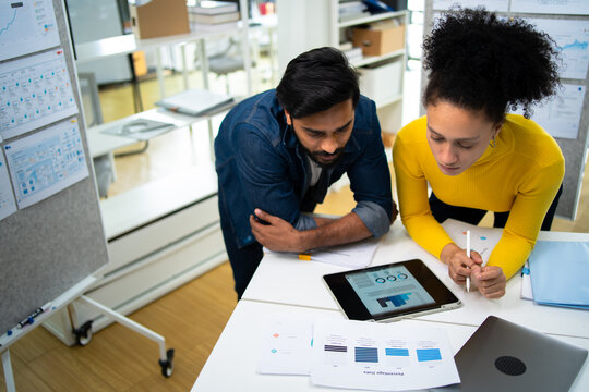 group of business people partners during a set team meeting in the office.business team meeting conference discussion with colleagues private ideas data report analysis,presentation,planning,strategy
