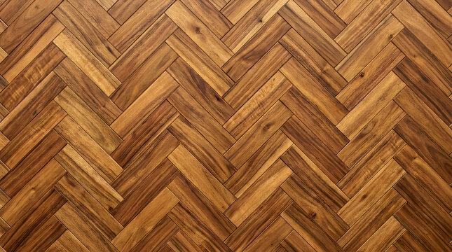 Herringbone wood floor texture, walnut timber parquet background, elegant brown wooden plank pattern for interior design and architectural visualization