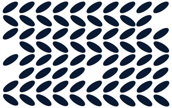 Chevron pattern made of navy blue diagonal oval shapes with abstract background