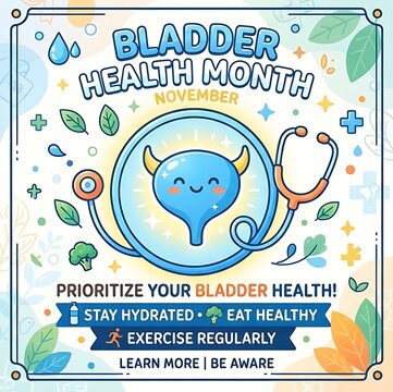 Bladder health month awareness illustration