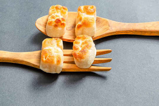 Marzipan from Toledo, sweet dessert made of almond, sugar and egg.