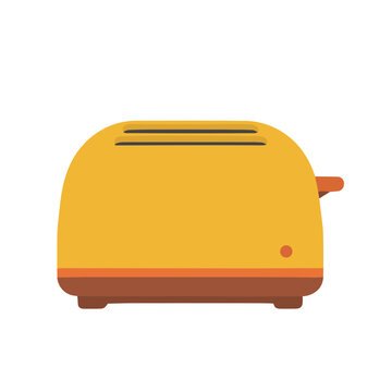 Yellow two-slot toaster illustration