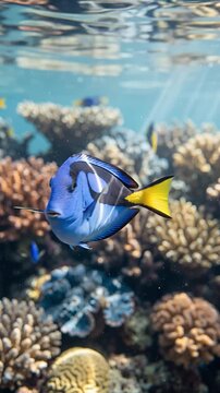 Vibrant Blue Tang in Premium Architectural Marine Lighting