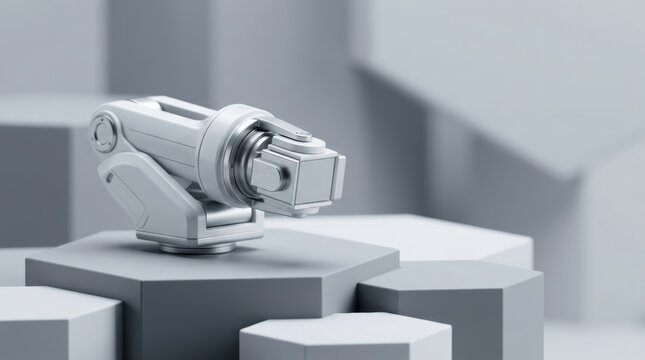 Osteoporosis research inspires futuristic robotic joint design with precision engineering, metallic structure and laboratory technology geometric