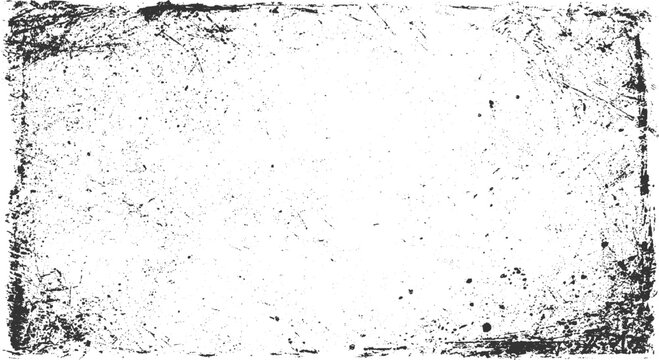 Distressed newspaper scratch with dark ink smudges and faded print vector