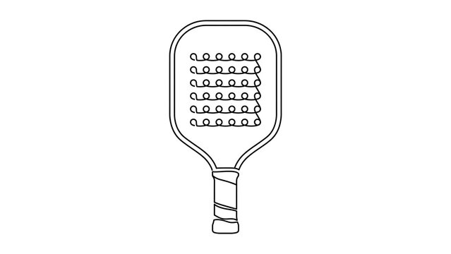 pickleball racket white background.