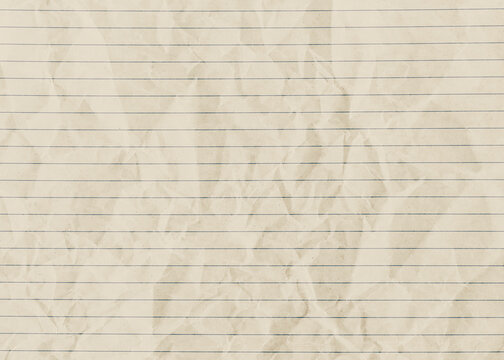 Crumpled lined paper texture with a vintage, worn-out appearance.