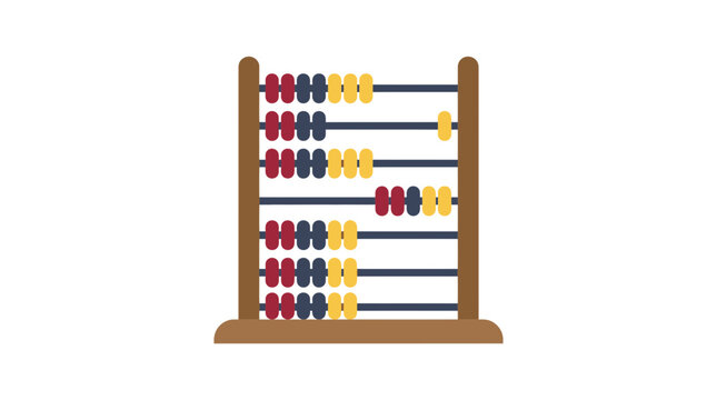 Retro Abacus Counting Tool Isolated