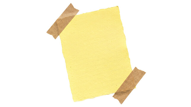 yellow sticky note without background 