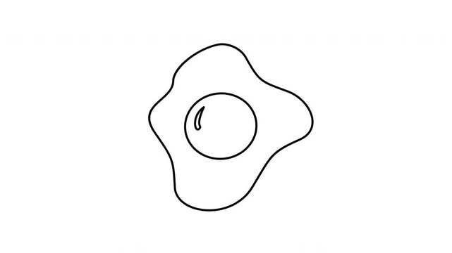 fried egg outline icon