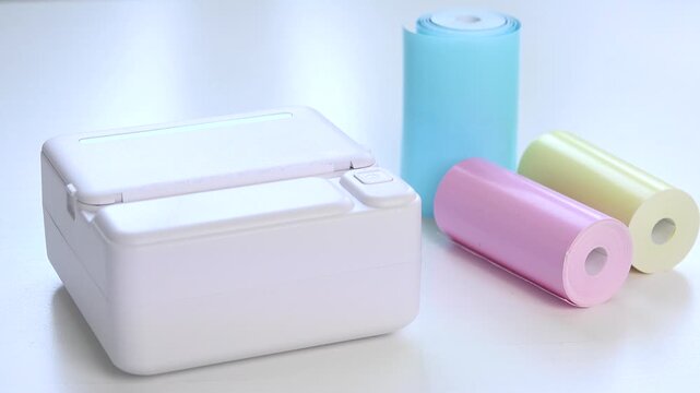 Printer, Printing at Office, Test Print, Thermal Colourful Paper for Craft, Scrap Booking, School Supplies, Listing Message Device for Labelling