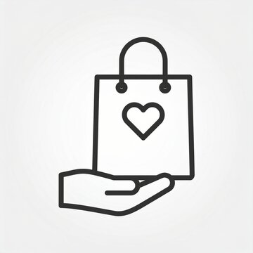 Fair trade ethics hand icon