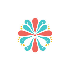 Abstract circular floral graphic design © anvitha