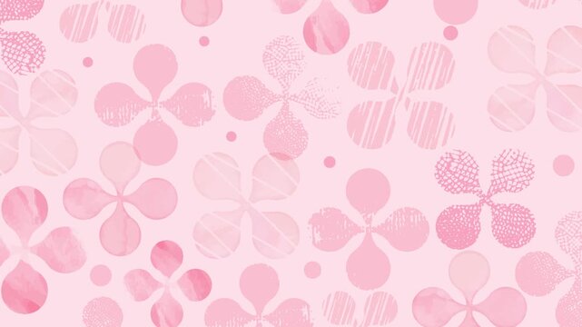 Abstract Four leaf Pattern Loop Background - pink