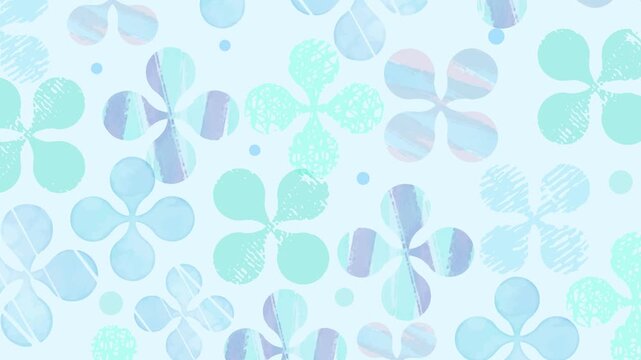 Abstract Four leaf Pattern Loop Background - blue
