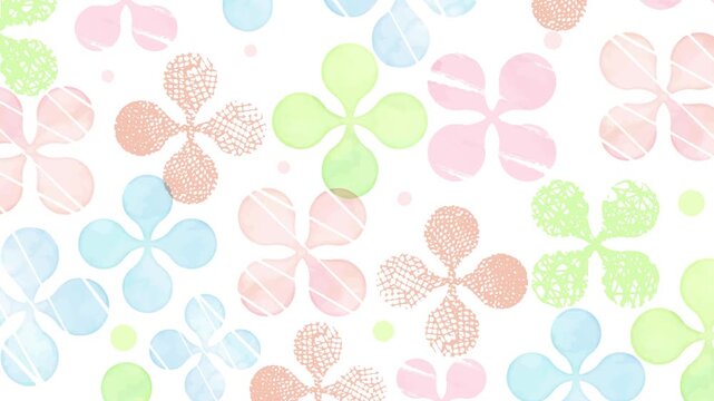 Abstract Four leaf Pattern Loop Background - colorful