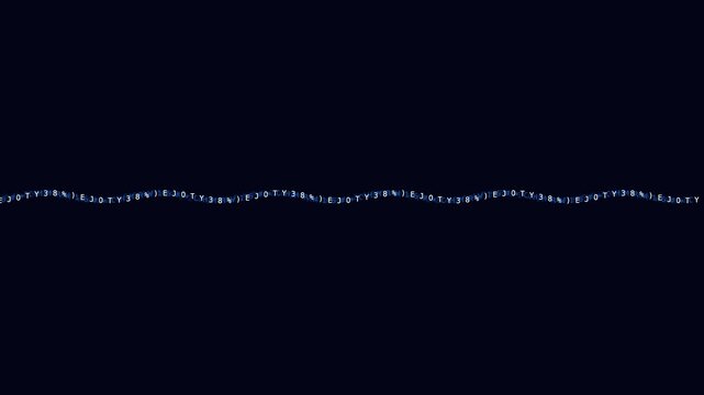 Abstract blue sine wave digital audio frequency line on black background