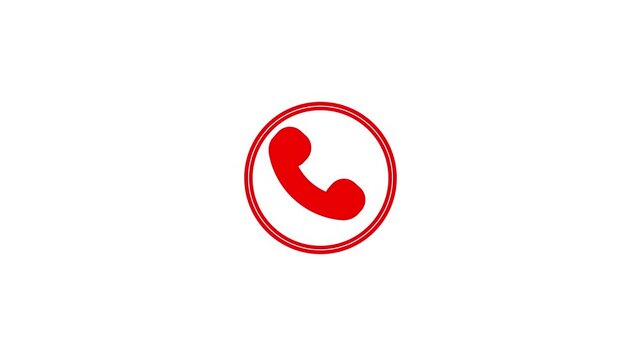 Telephone icon features a bold red emblem designed for immediate visual impact and emergency contact awareness, standing as a primary graphical utility for critical customer support service portals.