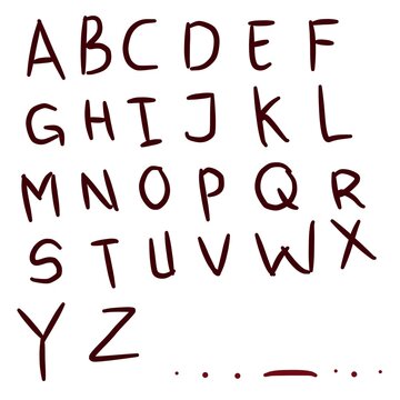 hand drawn alphabet
