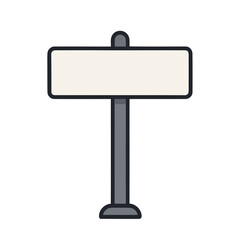 Blank signpost isolated on transparent background © purwati