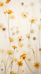 Obraz premium Real pressed wildflower field flower backgrounds wallpaper plant.