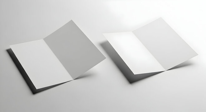 Blank Presentation Folders with Clean Design Layout on a Light Background for Corporate and Business Use