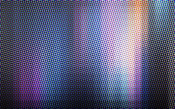 Dark purple and violet halftone dot pattern with glowing center for mysterious and elegant creative digital backdrops