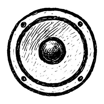 Hand Drawn Round-robin Speaker Doodle Sketch