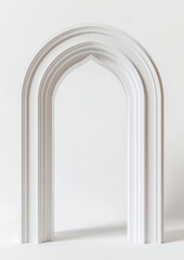 Obraz premium Minimal 3d arch architecture white background simplicity.
