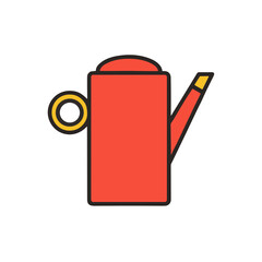 Red watering can icon isolated on transparent background © radit