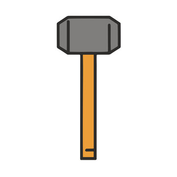 Sledgehammer isolated on transparent background