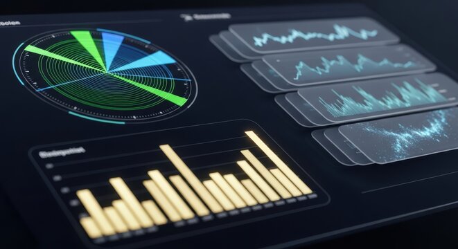 Digital visualization of financial data and analytics on multiple devices