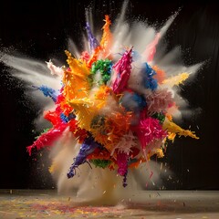Obraz premium Explosive Rainbow Piñata Powder Burst
