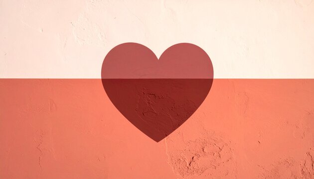 red heart on wooden background
