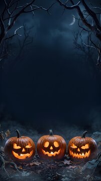 halloween background with pumpkin