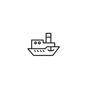 vector illustration of a ship