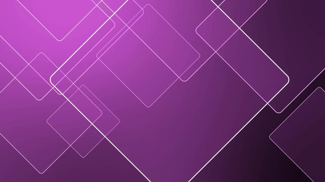 Abstract background with overlapping translucent rounded squares and thin outlines animation