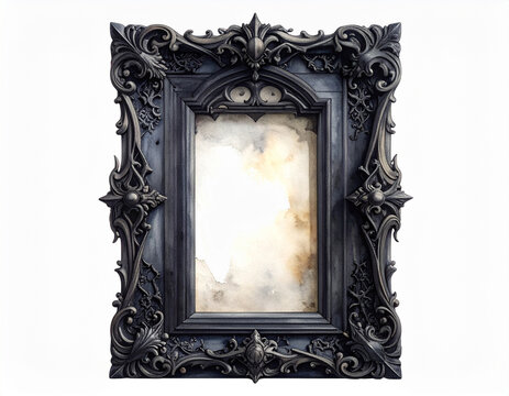 ゴシック調の豪華なアンティーク額縁/Luxurious Gothic-style antique picture frame