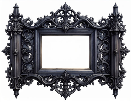 ゴシック調の豪華なアンティーク額縁/Luxurious Gothic-style antique picture frame