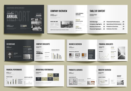 Annual Report Design Template for Corporate Business