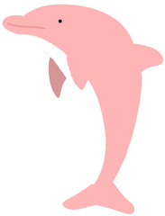 pink dolphin illustration © 선진 장