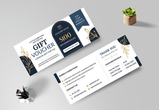 Gift Voucher Card Design Template Layout