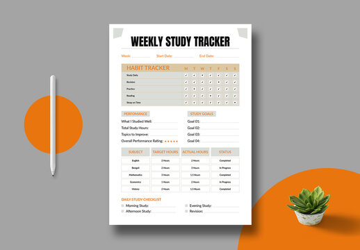 Planner Template Layout